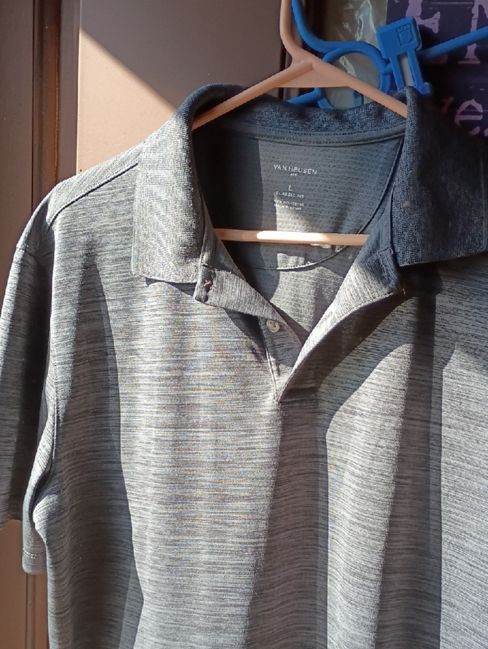 Van Heusen Men's Heather Gray Polo Shirt